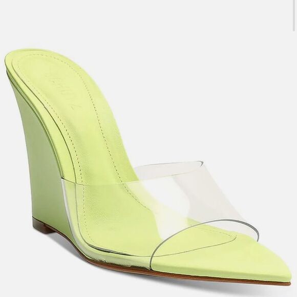 Schutz Luci Vinyl Wedge in Light Size 6.5 - Picture 1 of 6